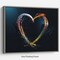 Edge Collections - Multi - Vibrant Love Heart Canvas Art - 1 Piece